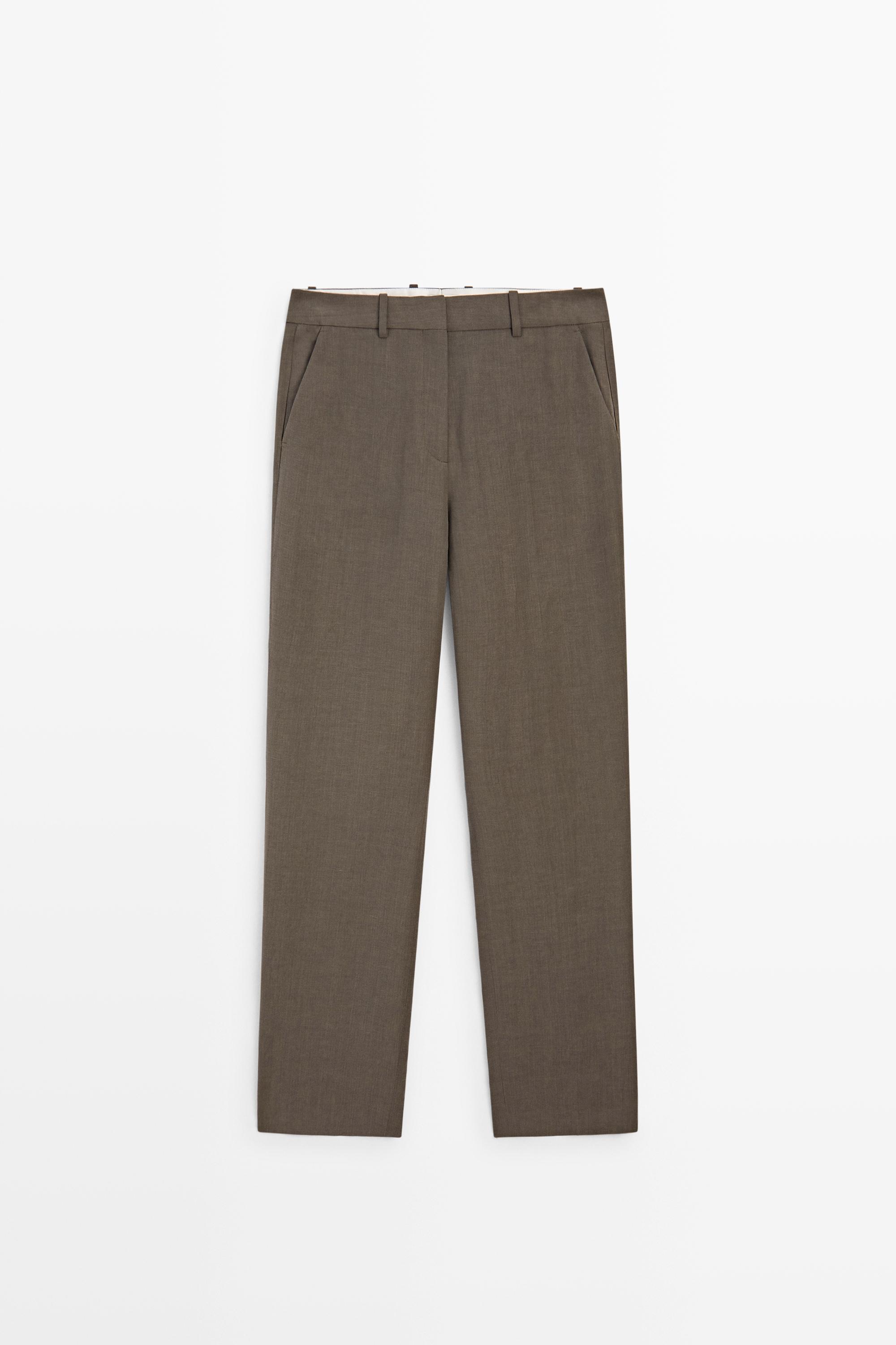 Linen-blend tailored pants - STUDIO